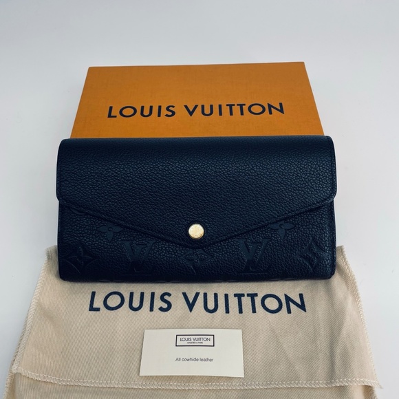 Original LOUIS VUITTON Empreinte Sarah Long Leather Wallet